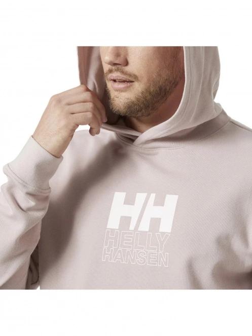 Helly Hansen Core Graphic Sweat Hoodie férfi kapucnis pulóver rózsaszín színben 4