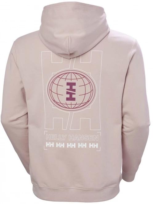 Helly Hansen Core Graphic Sweat Hoodie férfi kapucnis pulóver rózsaszín színben 7