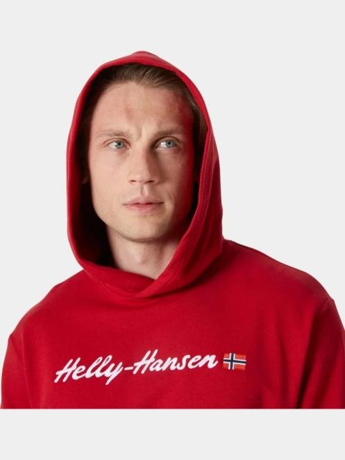 Helly Hansen Core Graphic Sweat Hoodie férfi kapucnis pulóver piros színben 5