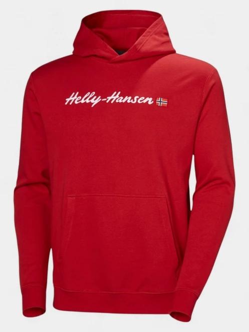 Helly Hansen Core Graphic Sweat Hoodie férfi kapucnis pulóver piros színben 6