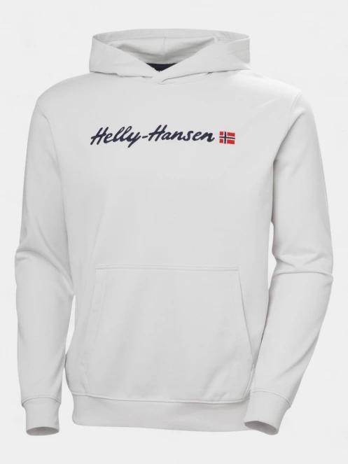 Helly Hansen Core Graphic Sweat Hoodie férfi kapucnis pulóver szürke színben 6