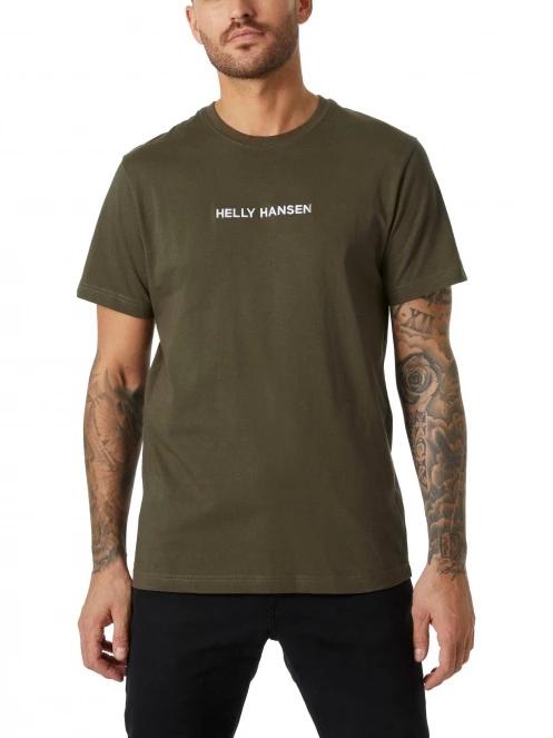 Helly Hansen Core Graphic T férfi rövid ujjú póló oliva színben 2