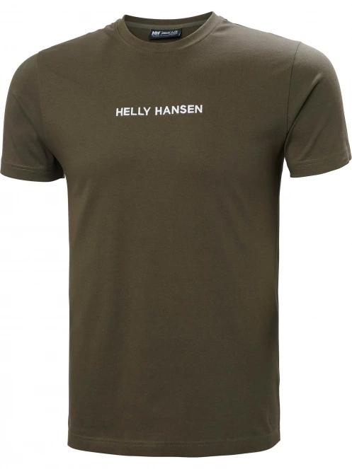 Helly Hansen Core Graphic T férfi rövid ujjú póló oliva színben 4