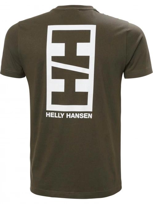 Helly Hansen Core Graphic T férfi rövid ujjú póló oliva színben 5