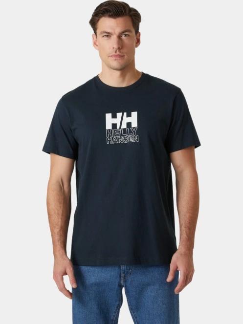 Helly Hansen Core Graphic T férfi rövid ujjú póló sötétkék színben 2