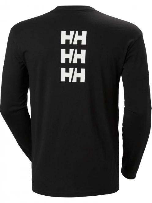 Helly Hansen Yu Long Sleeve férfi hosszú ujjú póló fekete színben 7