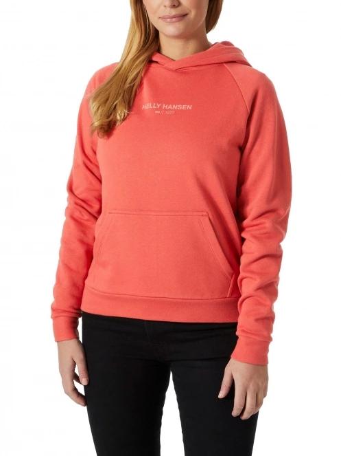 Helly Hansen W Core Hoodie női kapucnis pulóver piros színben 2