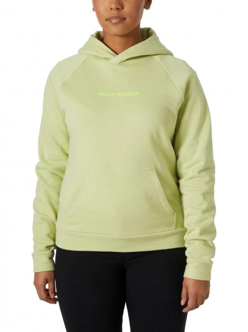 Helly Hansen W Core Hoodie női kapucnis pulóver zöld színben 2