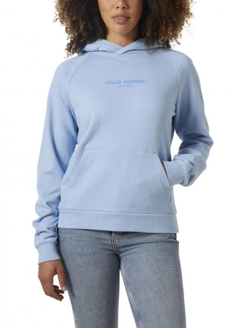 Helly Hansen W Core Hoodie női kapucnis pulóver világoskék színben 2
