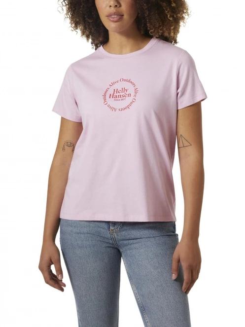 Helly Hansen W Core Graphic T-Shirt női rövid ujjú póló lila színben 2