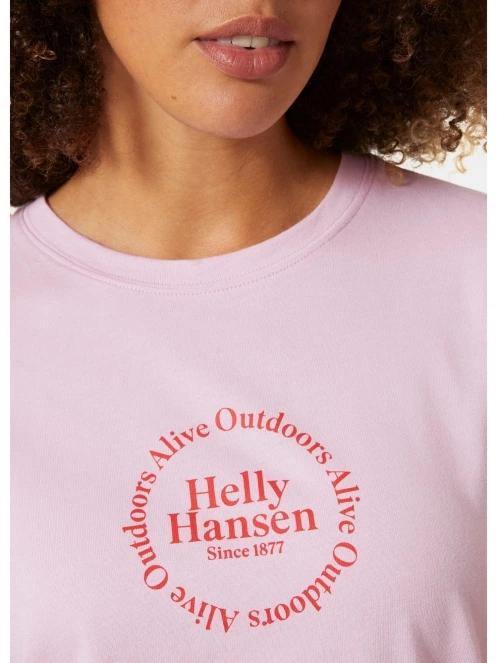 Helly Hansen W Core Graphic T-Shirt női rövid ujjú póló lila színben 4