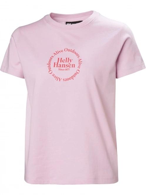 Helly Hansen W Core Graphic T-Shirt női rövid ujjú póló lila színben 5