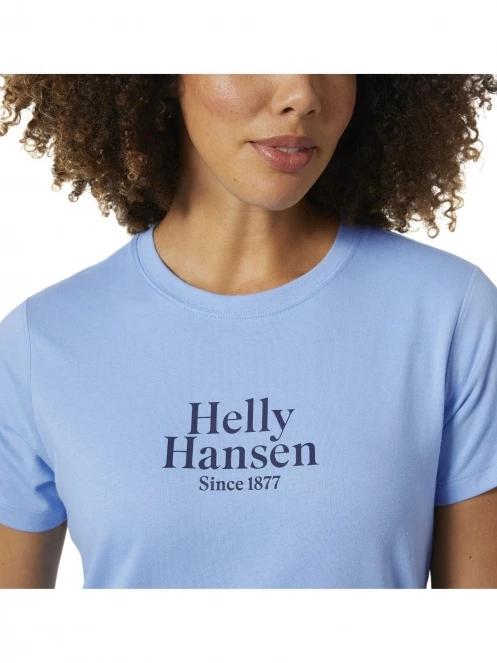 Helly Hansen W Core Graphic T-Shirt női rövid ujjú póló világoskék színben 4