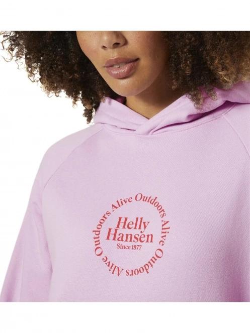 Helly Hansen W Core Graphic Hoodie női kapucnis pulóver rózsaszín színben 4