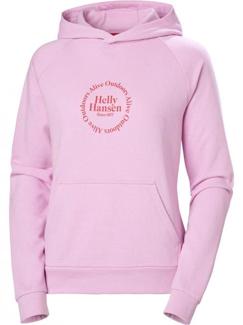 Helly Hansen W Core Graphic Hoodie női kapucnis pulóver rózsaszín színben 6