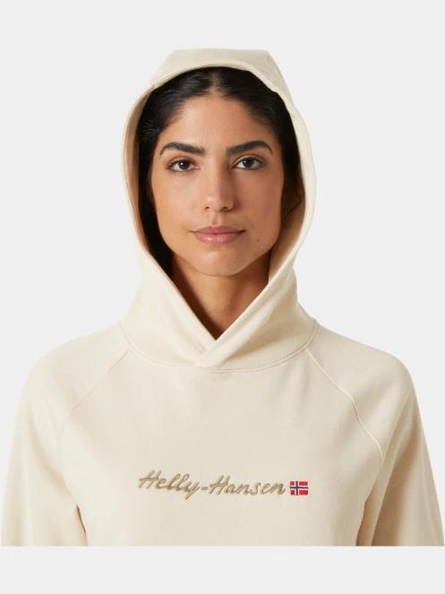 Helly Hansen W Core Graphic Hoodie női kapucnis pulóver homok színben 4