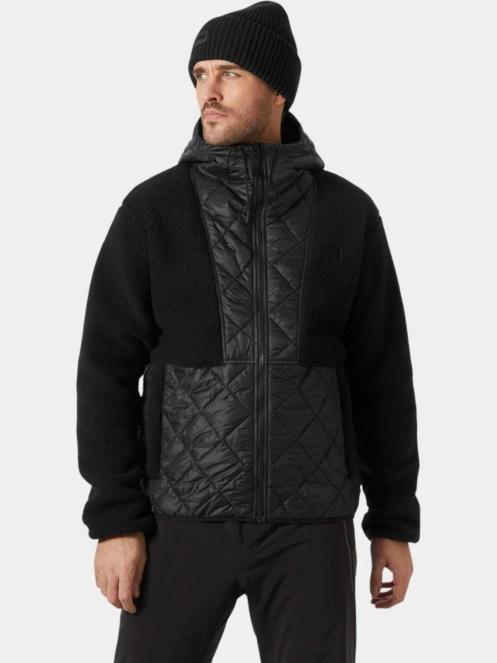 Helly Hansen Stowe Hooded Hybrid Jacket férfi hibrid felső fekete színben 2