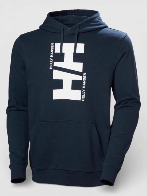 Helly Hansen Core Graphic Hoodie férfi kapucnis pulóver sötétkék színben 6