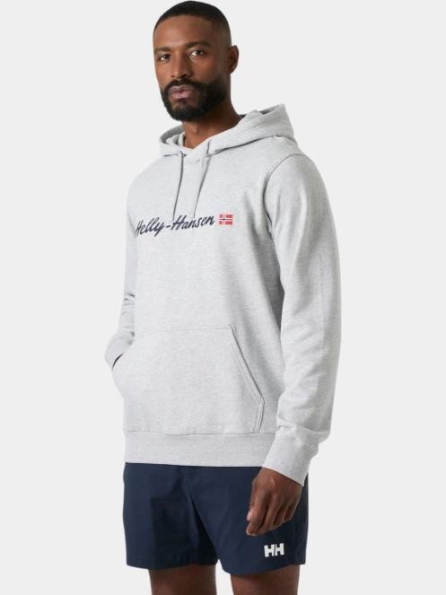Helly Hansen Core Graphic Hoodie férfi kapucnis pulóver szürke színben 2