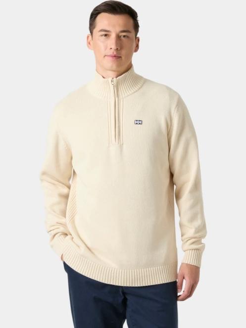 Helly Hansen Smoegen 1/2 Zip Sweater férfi kötött pulóver homok színben 2