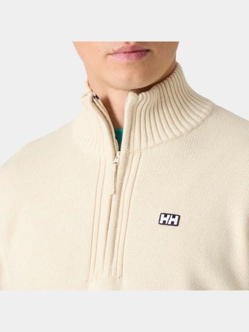 Helly Hansen Smoegen 1/2 Zip Sweater férfi kötött pulóver homok színben 4