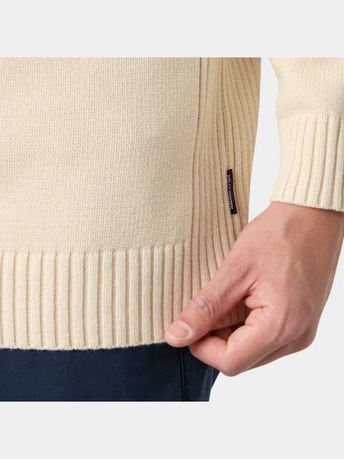 Helly Hansen Smoegen 1/2 Zip Sweater férfi kötött pulóver homok színben 5