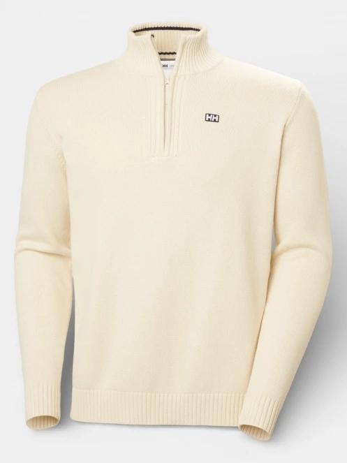 Helly Hansen Smoegen 1/2 Zip Sweater férfi kötött pulóver homok színben 6