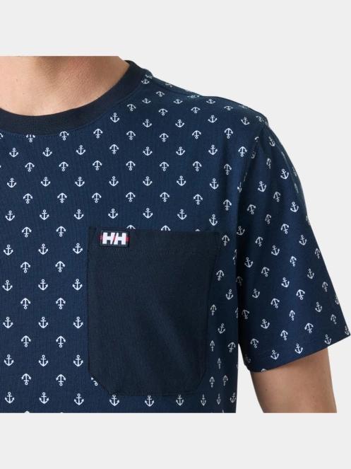 Helly Hansen Hudson T-Shirt férfi rövid ujjú póló sötétkék színben 4
