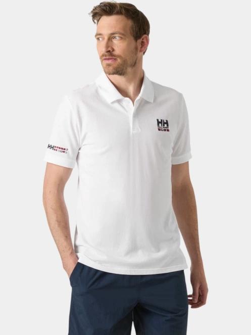 Helly Hansen Messina Graphic Fitted Polo férfi galléros póló fehér színben 2