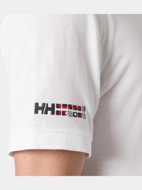 Helly Hansen Messina Graphic Fitted Polo férfi galléros póló fehér színben 5