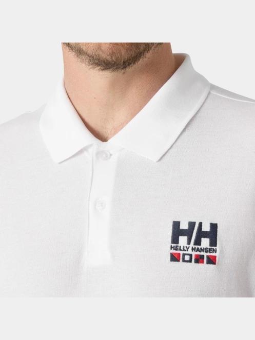 Helly Hansen Messina Graphic Fitted Polo férfi galléros póló fehér színben 6