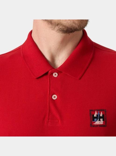 Helly Hansen Messina Graphic Fitted Polo férfi galléros póló piros színben 5