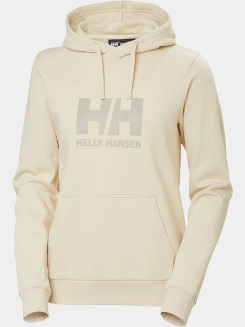 Helly Hansen W Hh Logo Hoodie női kapucnis pulóver homok színben 6