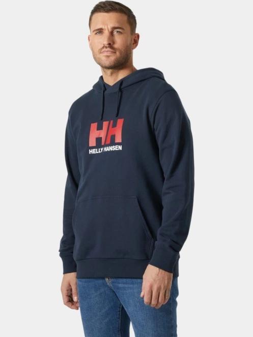Helly Hansen Hh Logo Hoodie 3.0 férfi kapucnis pulóver sötétkék színben 2