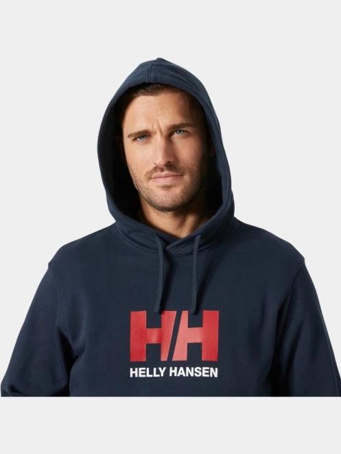 Helly Hansen Hh Logo Hoodie 3.0 férfi kapucnis pulóver sötétkék színben 4