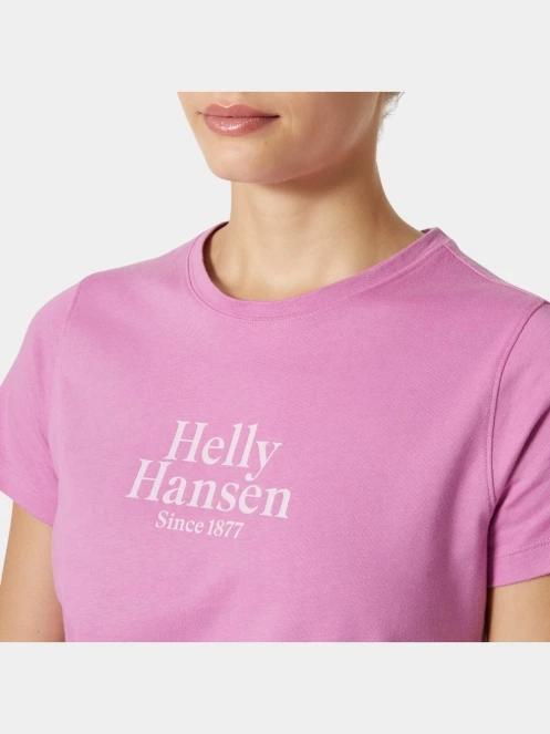 Helly Hansen W Core Graphic T-Shirt 2.0 női rövid ujjú póló magenta színben 4