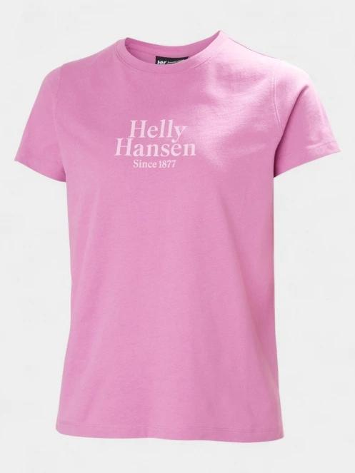 Helly Hansen W Core Graphic T-Shirt 2.0 női rövid ujjú póló magenta színben 5