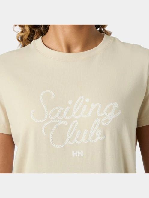 Helly Hansen W Core Graphic T-Shirt 2.0 női rövid ujjú póló homok színben 4