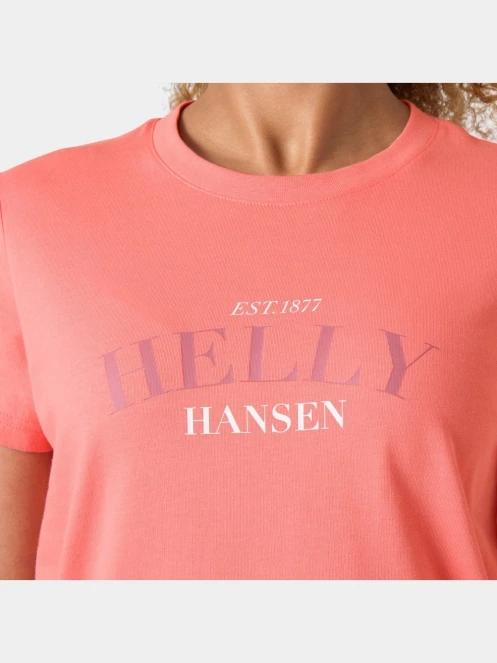 Helly Hansen W Core Graphic T-Shirt 2.0 női rövid ujjú póló rózsaszín színben 4