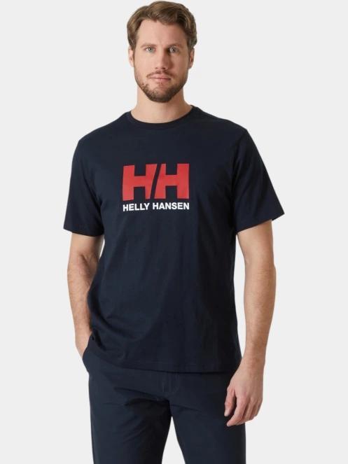 Helly Hansen Hh Logo T-Shirt 3.0 férfi rövid ujjú póló sötétkék színben 2