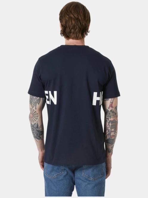 Helly Hansen Core Graphic T 2.0 férfi rövid ujjú póló sötétkék színben 3