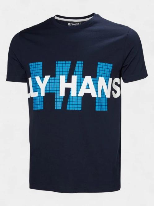 Helly Hansen Core Graphic T 2.0 férfi rövid ujjú póló sötétkék színben 5