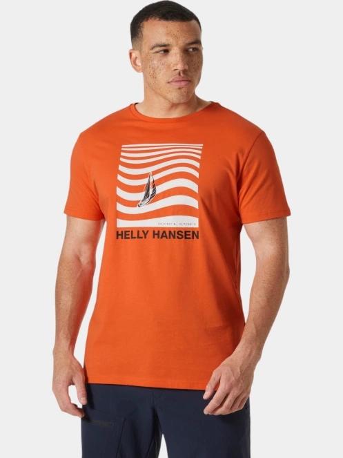 Helly Hansen Shoreline T-Shirt 3.0 férfi rövid ujjú póló narancssárga színben 2