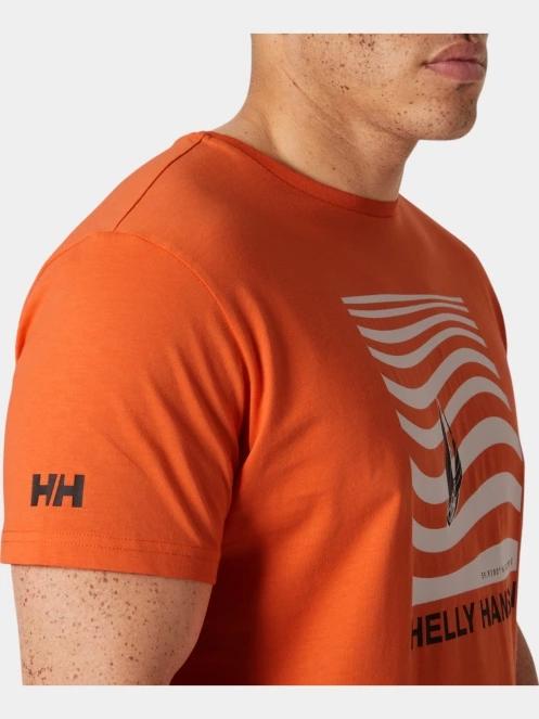 Helly Hansen Shoreline T-Shirt 3.0 férfi rövid ujjú póló narancssárga színben 4