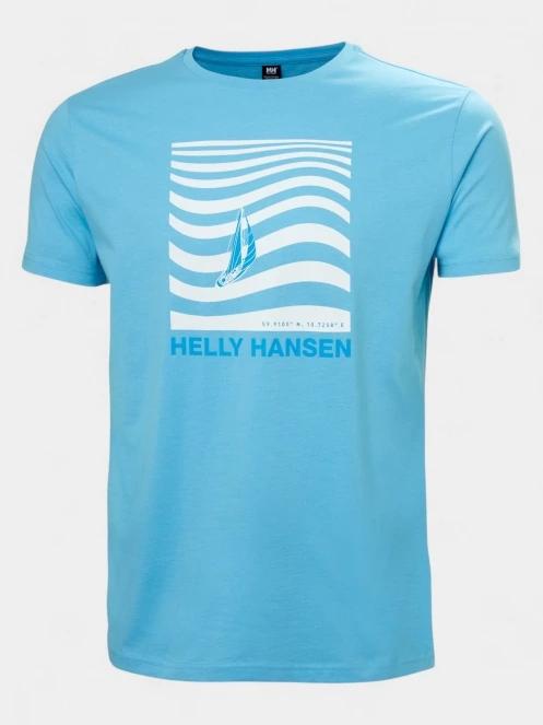 Helly Hansen Shoreline T-Shirt 3.0 férfi rövid ujjú póló világoskék színben 5