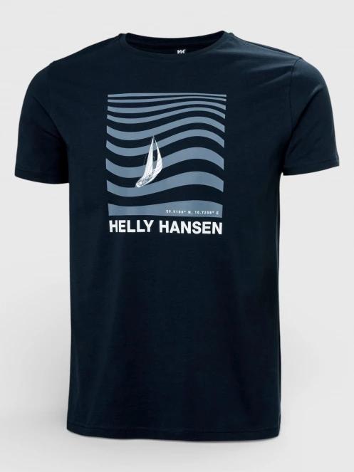 Helly Hansen Shoreline T-Shirt 3.0 férfi rövid ujjú póló sötétkék színben 5