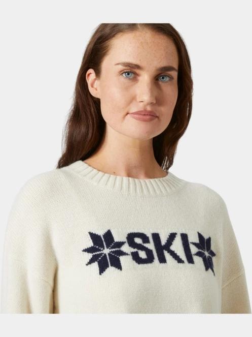 Helly Hansen W Bliss Ski Knit Sweater női pulóver fehér színben 4
