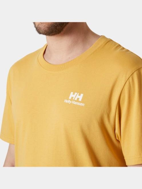 Helly Hansen Nord Graphic T-Shirt férfi rövid ujjú póló sárga színben 4