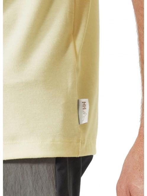 Helly Hansen Skog Recycled Graphic T-Shirt férfi rövid ujjú sport póló sárga színben 5