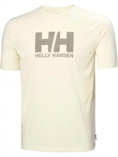 Helly Hansen Skog Recycled Graphic T-Shirt férfi rövid ujjú sport póló sárga színben 6